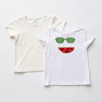 肌にやさしいタグレスTシャツ